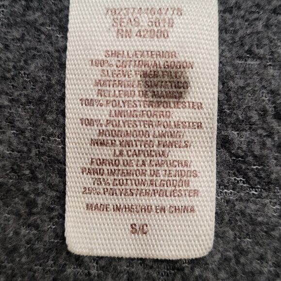 Vintage Route 66 Hybrid Hoodie Denim Jean Trucker Jacket Size Small - Picture 5 of 8